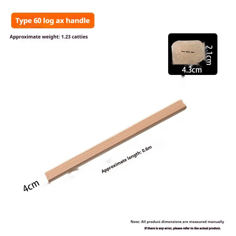 Locust wood axe handle replacement in various lengths for log axes, hoof hoes, and log sickles
