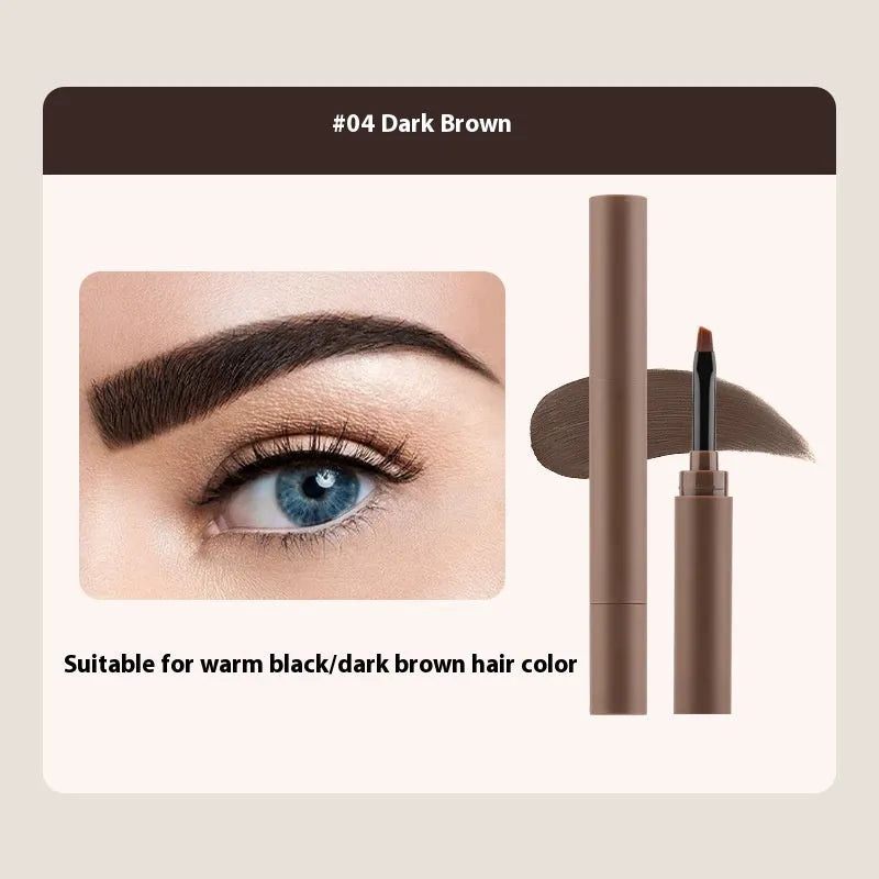 Double-headed eyebrow cream with pencil and powder in five colour options