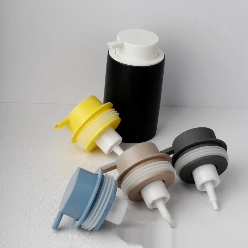 ABS plastic foam pump facial cleanser dispenser with large pump head in hand-push design