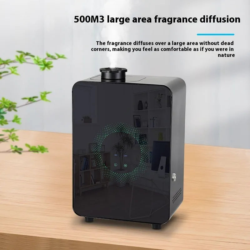 Matte black large intelligent aromatherapy machine with HVAC function and touch panel