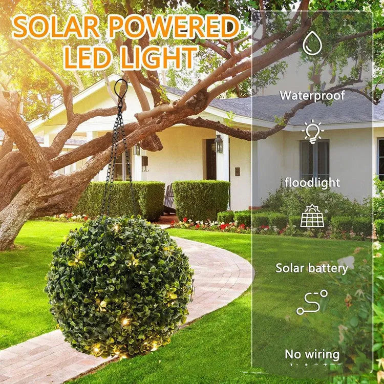 Solar grass ball light with plastic rattan shade in warm white LED for garden courtyard decoration
