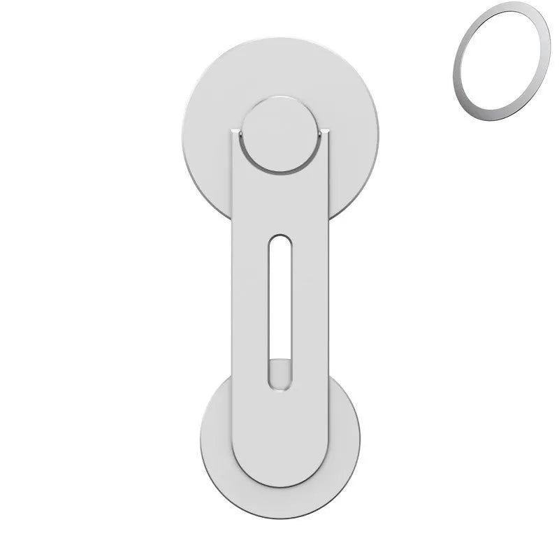 Tesla magnetic phone holder with hidden car mount design in silver aluminium alloy