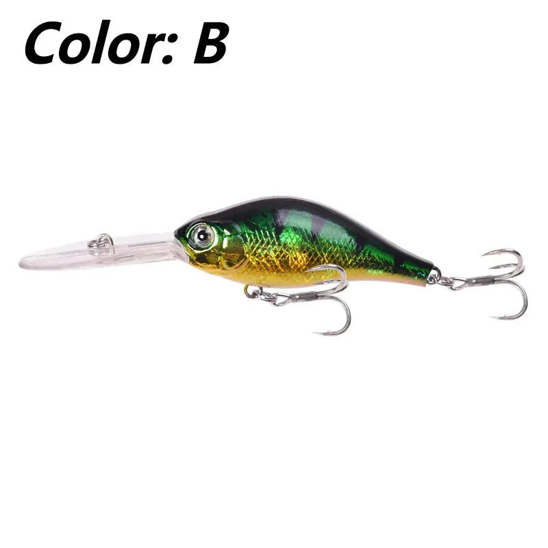 Little Fat Man 10.5cm deep diving mino fishing lure with long tongue board in various colour options