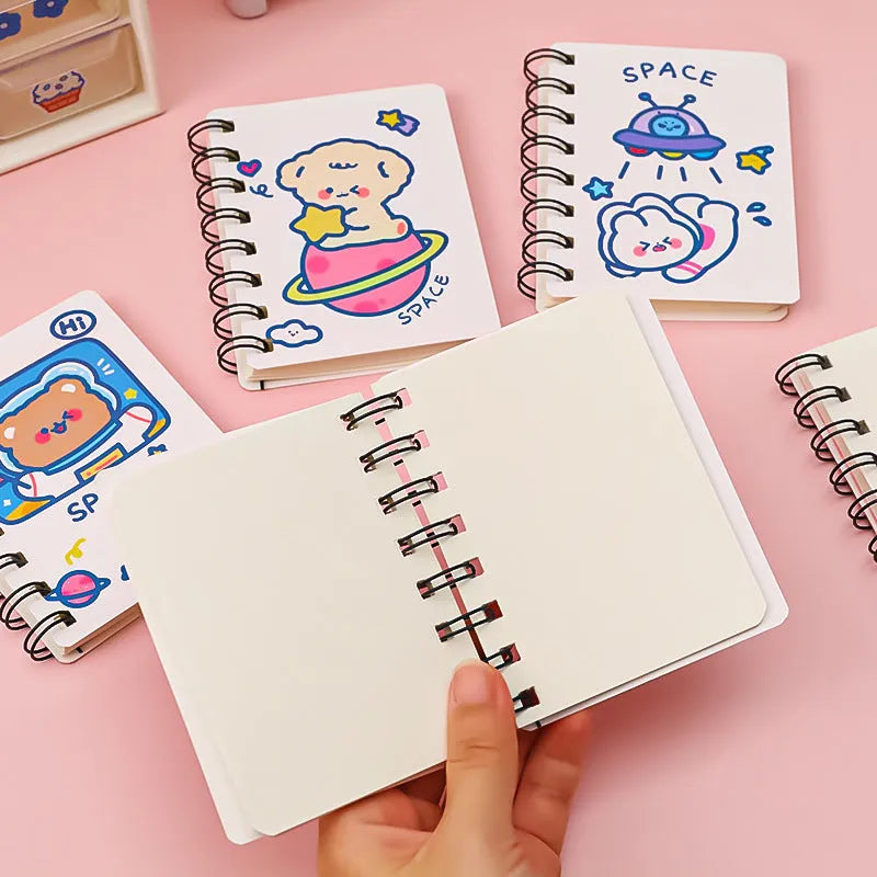 Astronaut series flipped portable pocket notebook measuring 10.5 by 8 centimetres