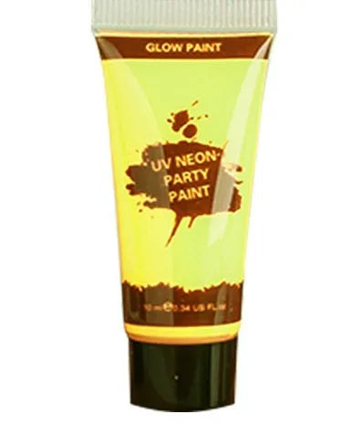 25ml tube of neon green face and body paint, safe non-toxic formula