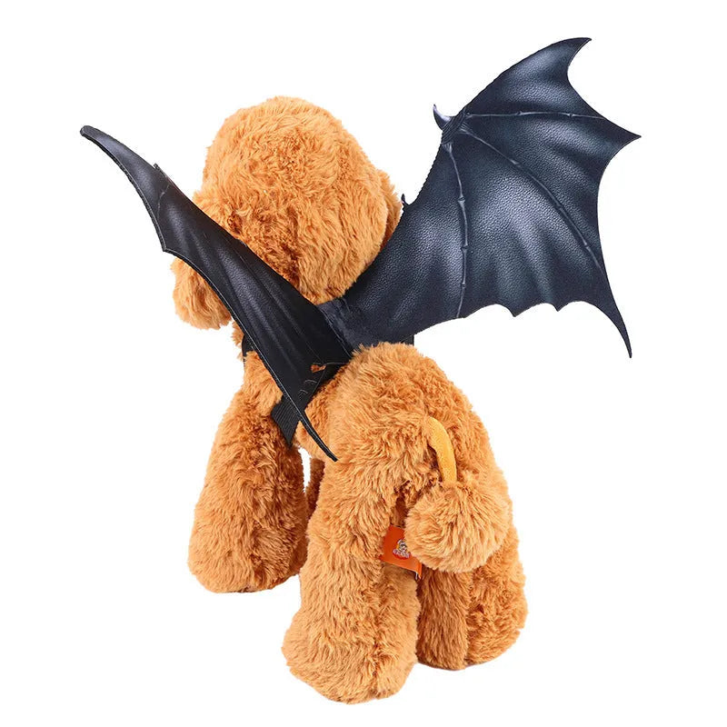 Black cloth bat wings Halloween costume for cats and dogs in three sizes