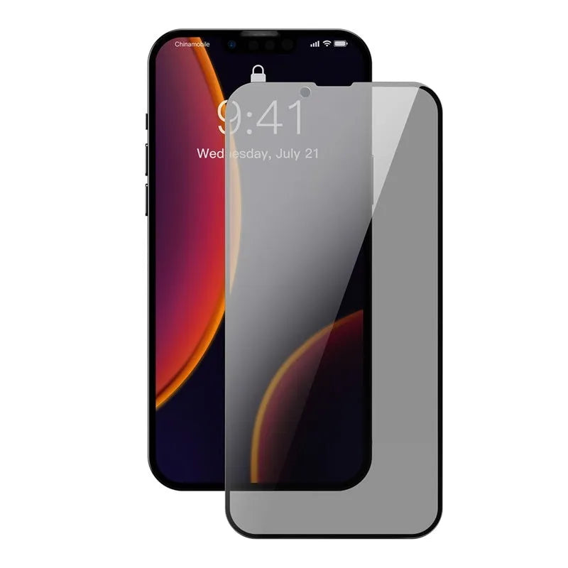 0.23mm non-broken edge full screen curved privacy tempered film for iPhone 5.4 inch model black