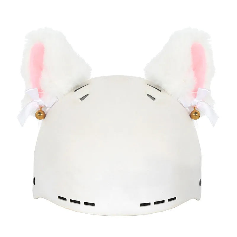Plush ski helmet decoration with cartoon design in various colour options