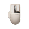 Soft tofu coloured wireless ergonomic mouse with USB-C cable and 2.4G receiver