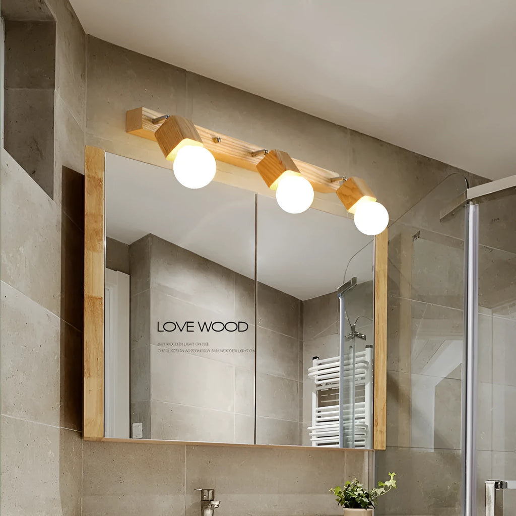 Single-head LED wall lamp with a 24cm size for mirror cabinets