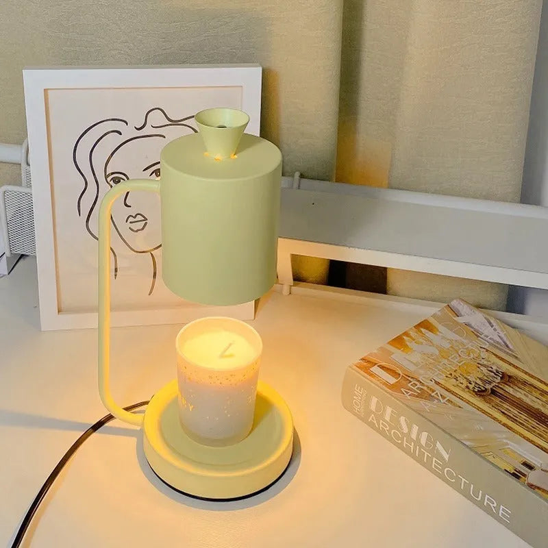 White European-style aromatherapy lamp with metal base and dimmer switch on a 1.5m wire.