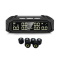 Solar external tyre pressure monitor with colour digital screen for 6-tyre vehicles