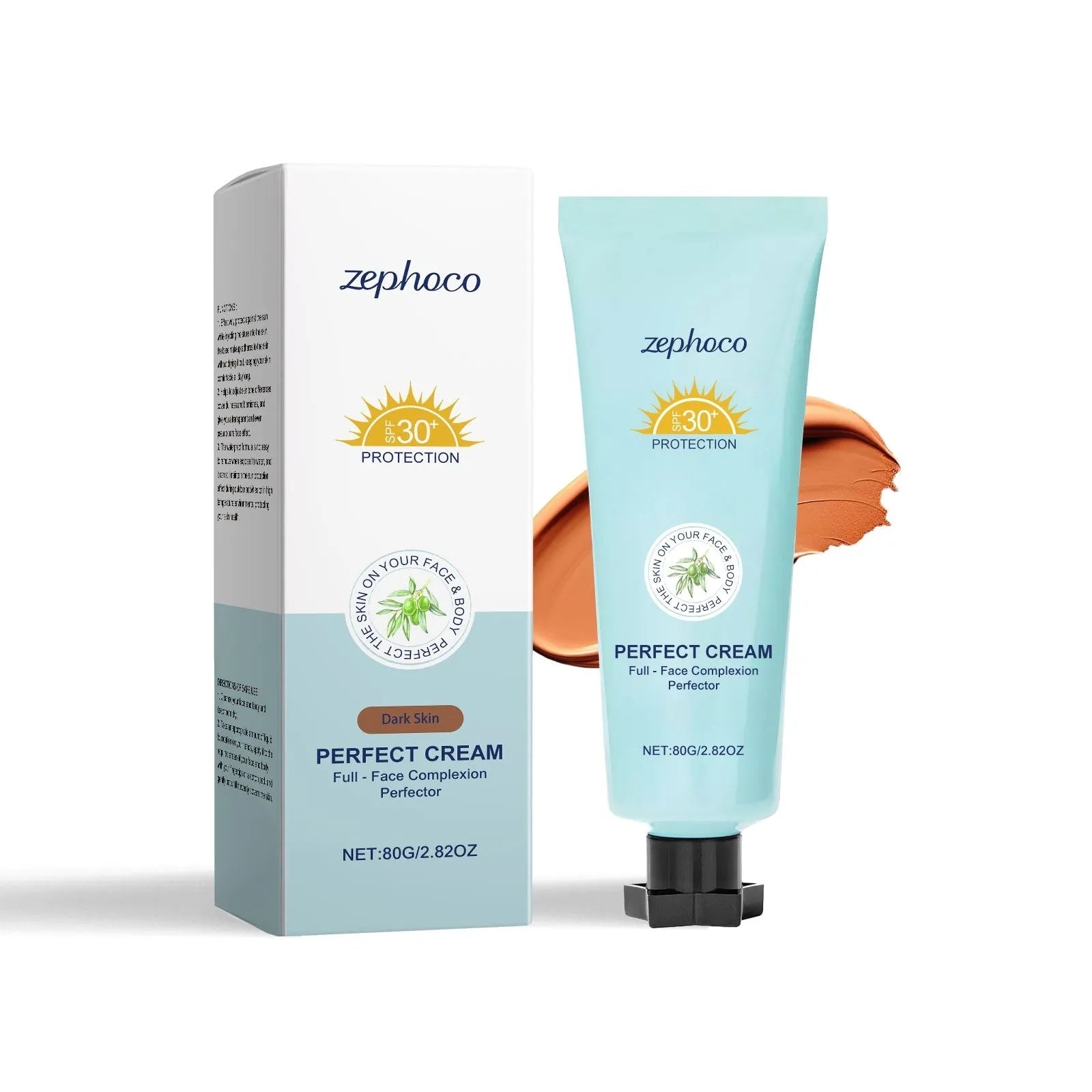 Bottle of curdling sunscreen moisturising liquid foundation in a natural colour shade.