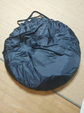Black pop-up car tail tent with steel frame and waterproof Oxford cloth unfolded to 200cm cubic dimensions