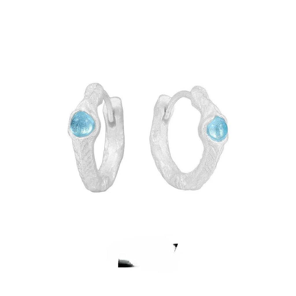 Geometric burnt silver 925 sterling silver women's ear clip