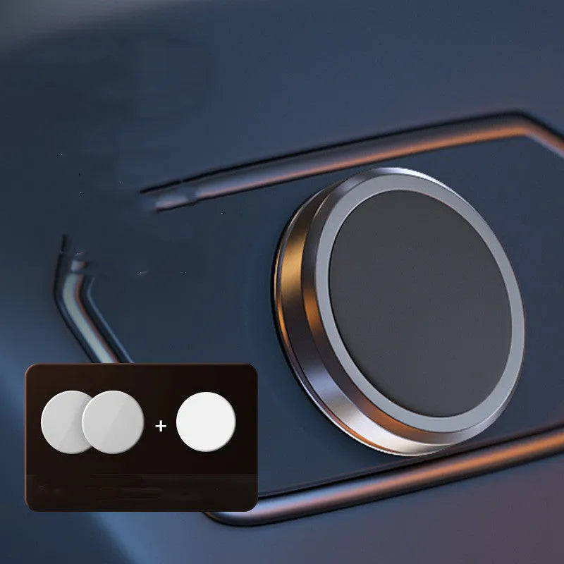Obsidian Black magnetic adsorption mobile phone holder with two magnetic discs and adhesive gel pad