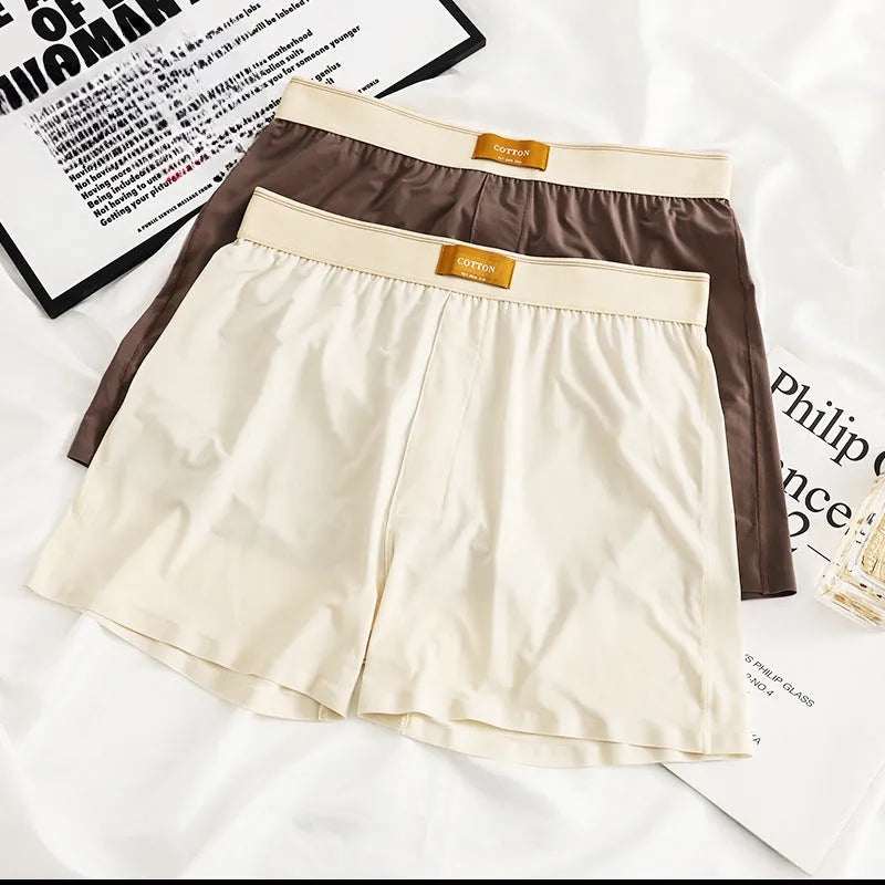 Men's loose fit ice silk underwear in multiple colours with mid waist design