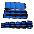A pair of Oxford cloth legging sandbags for weight training in track and field athletics