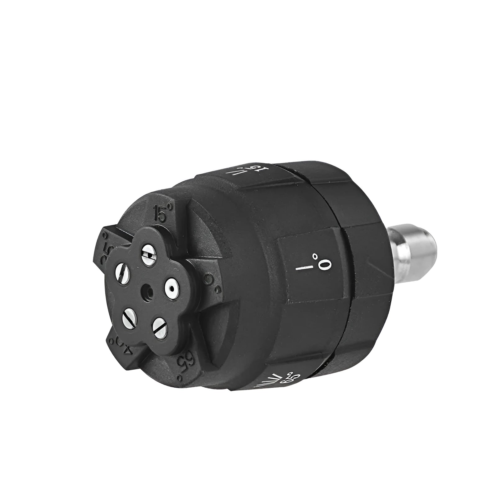 Multi-functional five-in-one spray nozzle for high-pressure water gun with IDC connector.