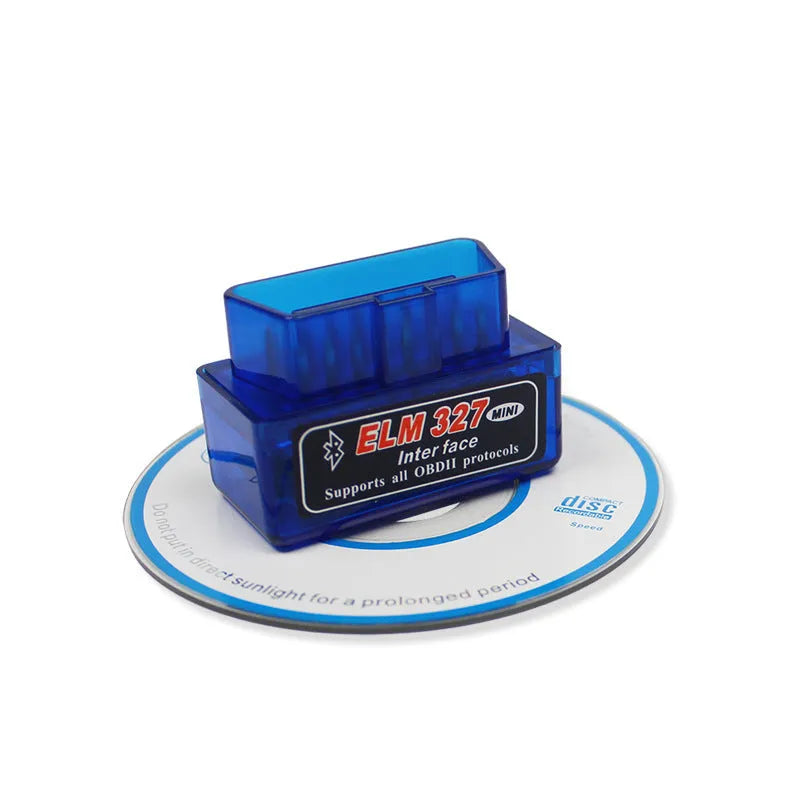 Compact ELM327 mini OBD2 Bluetooth scanner for car diagnostics and live engine data