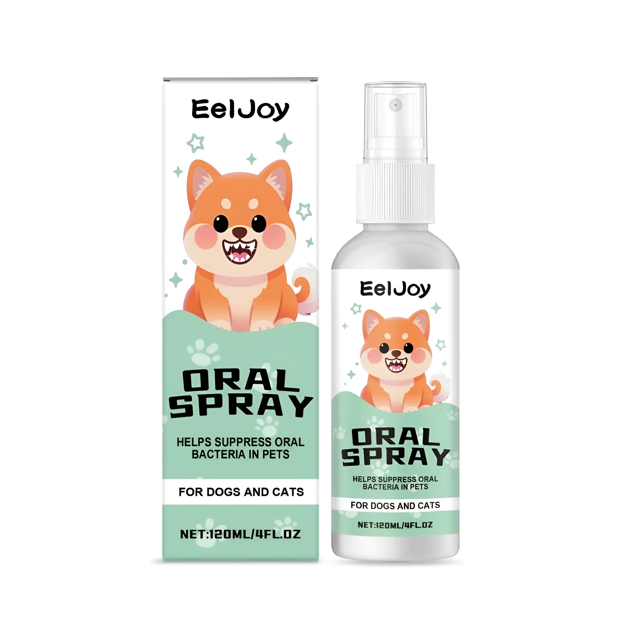 120ml pet oral spray bottle with chlorhexidine and mint formula for dogs and cats
