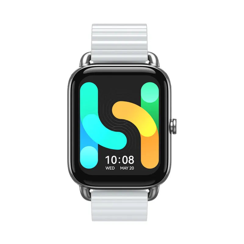 Haylou RS4 Plus smart sports watch with AMOLED display in black, champagne, or silver