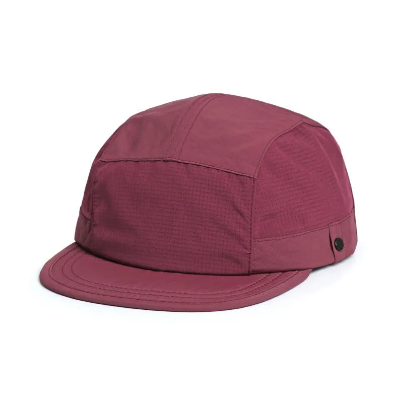 A dome crown sun hat in size M, made from breathable polyester fabric, shown in army green colour.