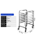 Stainless steel six-layer baking tray rack with lock, frame size 40cm by 60cm