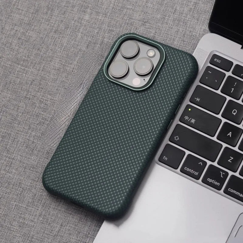Diamond grain PC leather magnetic suction phone case for iPhone in Star Diamond black