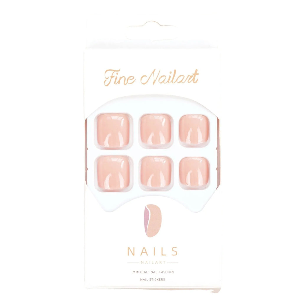 Fashion Personality toe nail stickers in skin tone colour with adhesive glue bottle.