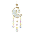 K9 crystal moon pendant car accessory with metal chain in blue colour option