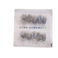 Hand-wearing bridal nail sequins set in four sizes L M S XS with application tools