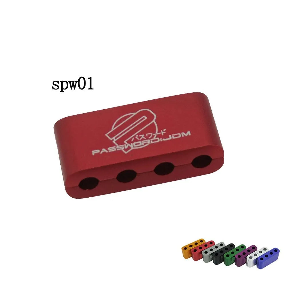 Three-piece metal car modification fastening clamp in multiple colour options