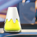 Snow Mountain Cup glass jar car fragrance diffuser with cream, shown in blue and purple colour variants.