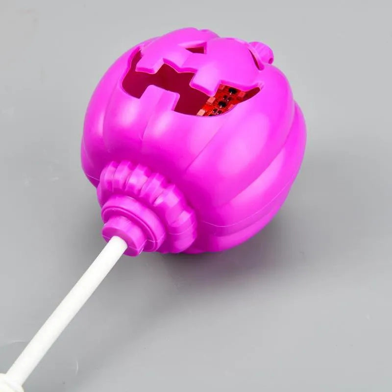 USB rechargeable pumpkin lamp with yellow or purple light option for holiday decoration
