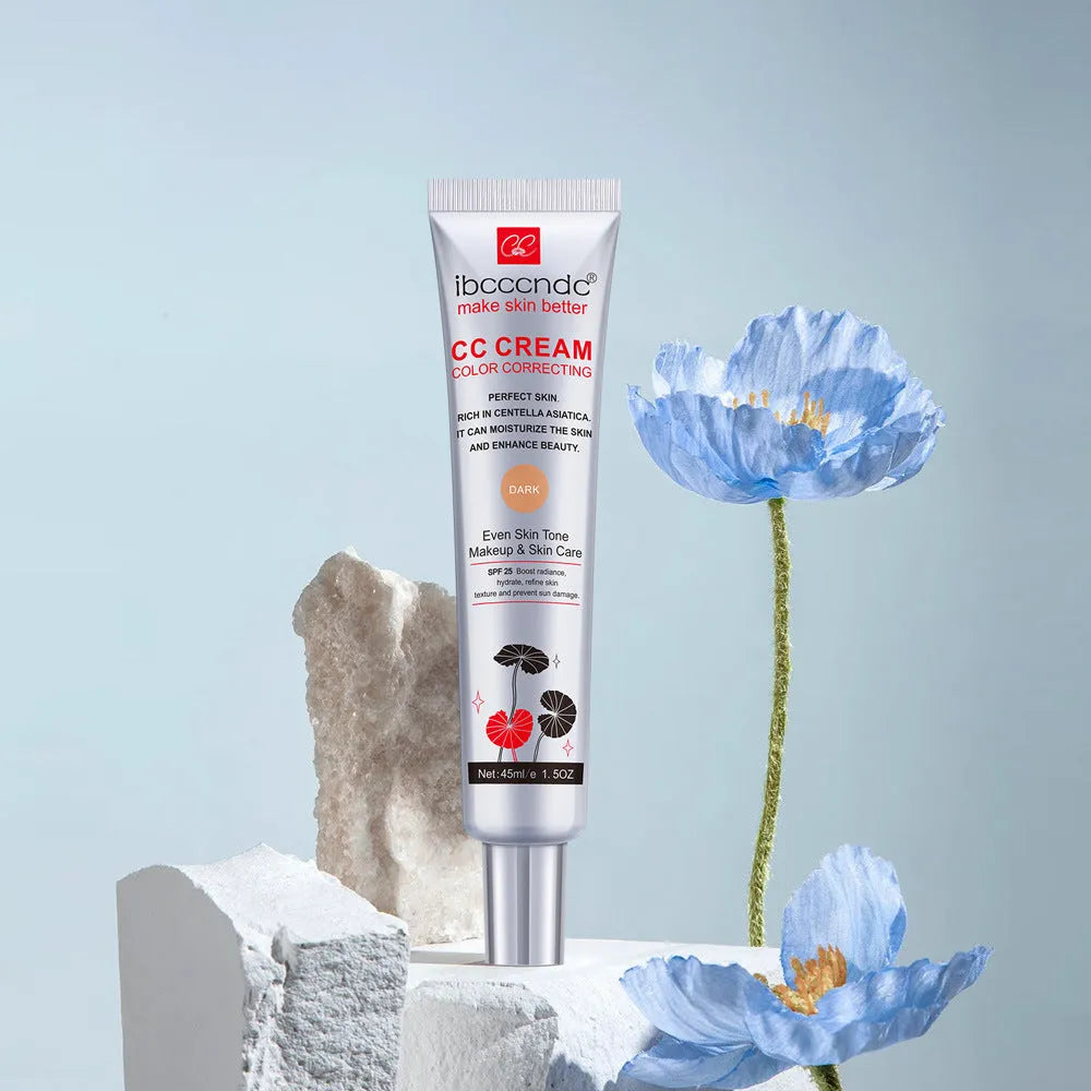 Erborian CC Cream tube in dark and light shades for colour-correcting, moisturising makeup.