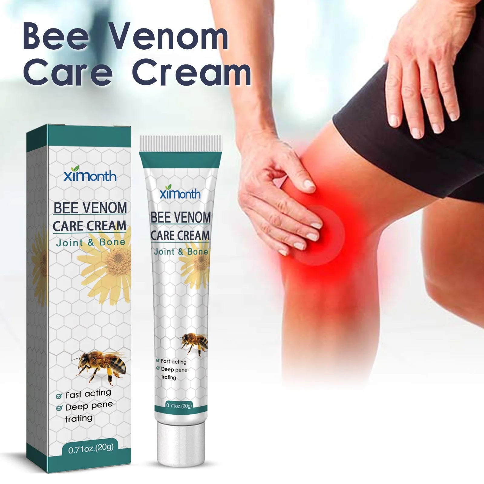 20g jar of joint pain massage care cream for arthritis and muscular discomfort relief