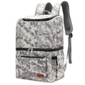 Blue insulated picnic backpack with adjustable straps and detachable ice pack