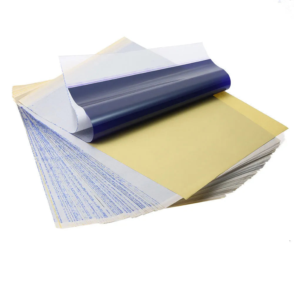 A4 tattoo transfer paper quadruple copy sheets with transfer paste gel for stencil creation