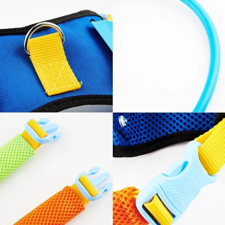 Blue adjustable dog blind collar with anti-collision ring protection in various sizes