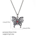 Halloween spider bat necklace dark style with electroplated zinc alloy pendant showing gothic design