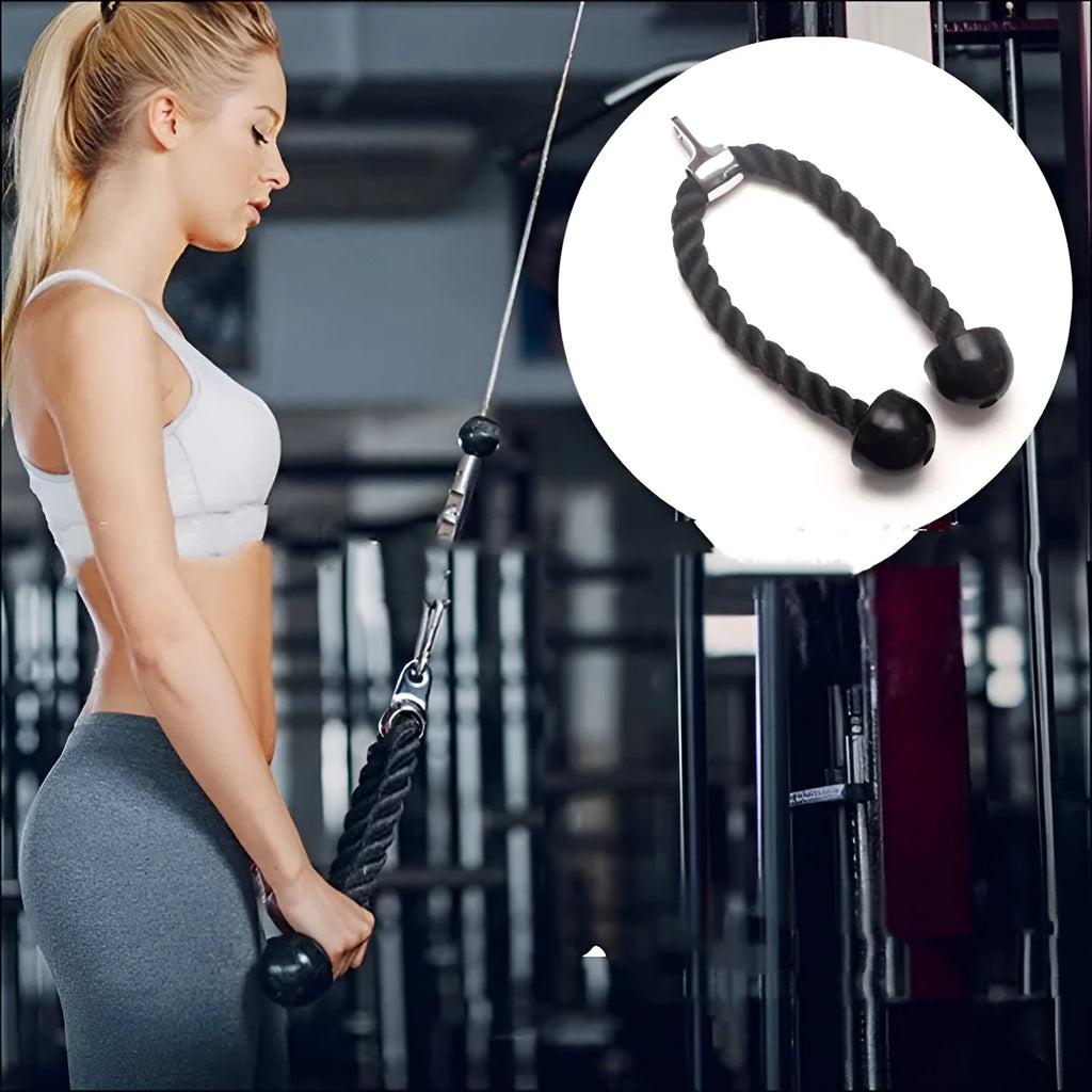 Strength training handle glue rope with coating and electroplating in double ended 70cm and 90cm lengths for cable machine