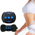 Portable mini neck massager in black with USB cable and single massage patch