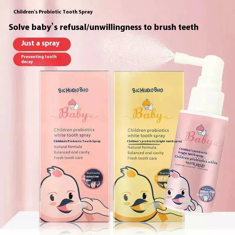 Children's probiotic white teeth cleaning spray bottle 40ml with anticavity properties