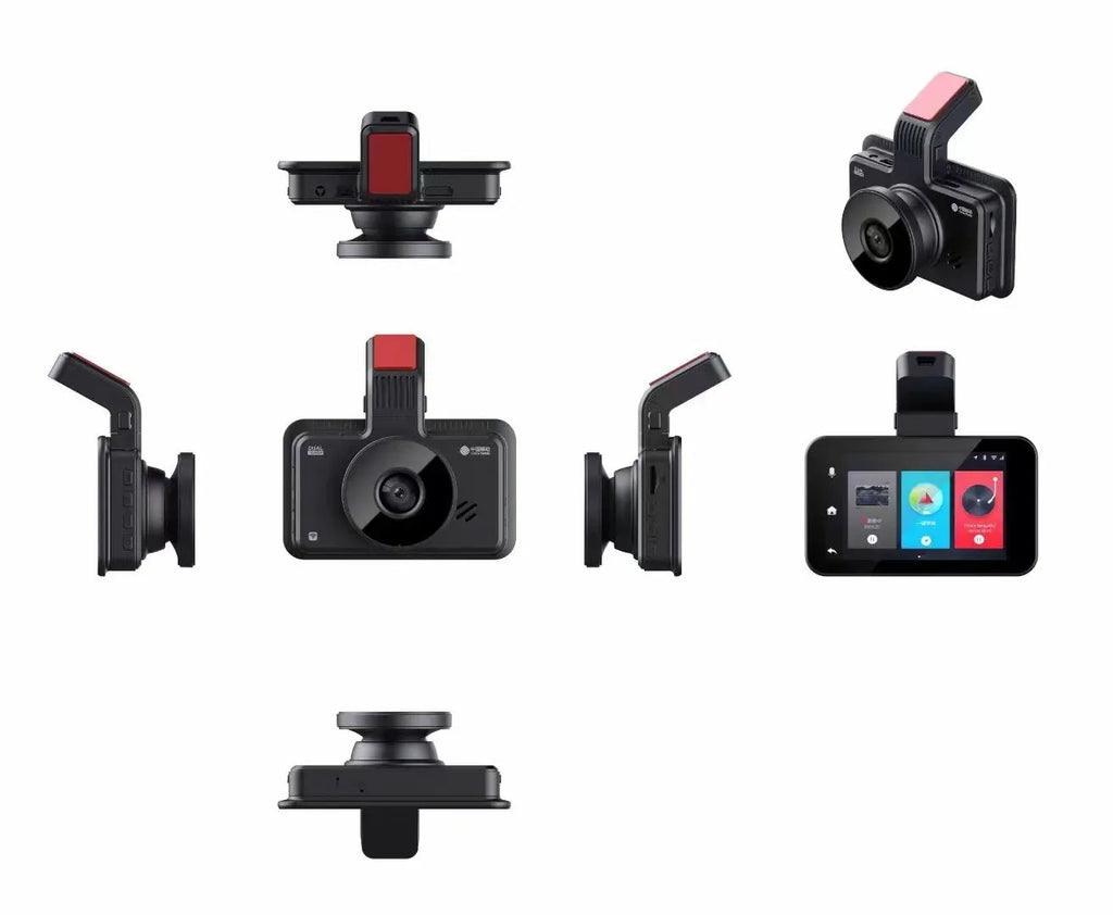 3-inch screen dual lens car DVR dashboard camera with front and rear recording