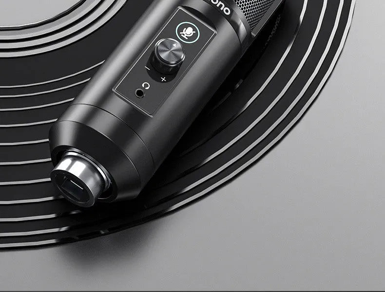 PM422 USB condenser microphone with cardioid heart shape, shockproof frame, and cantilever arm for desktop computer recording
