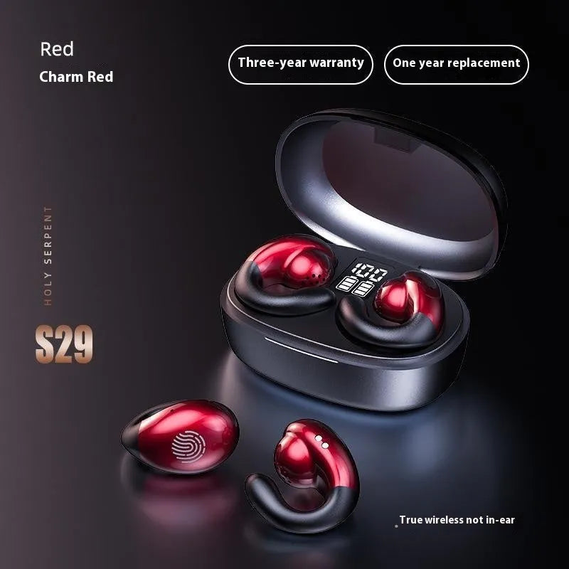 S29 wireless Bluetooth headset binaural non in-ear sports style digital display black
