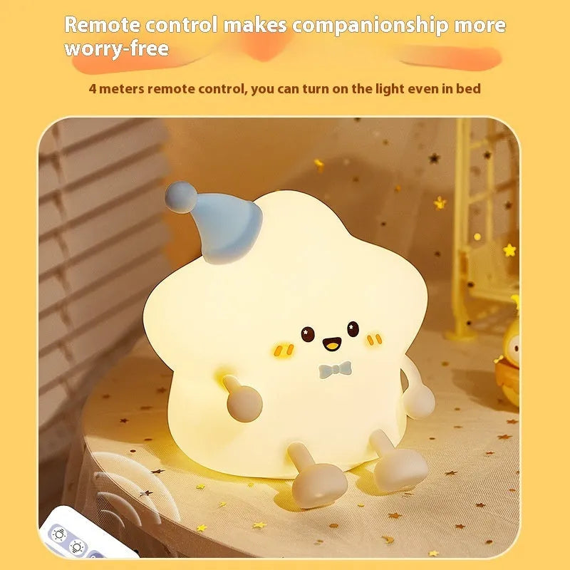 Cute Timing XINGX Pat night light in geometric cartoon style with 2W LED, 136x136x138mm, cord-free USB rechargeable
