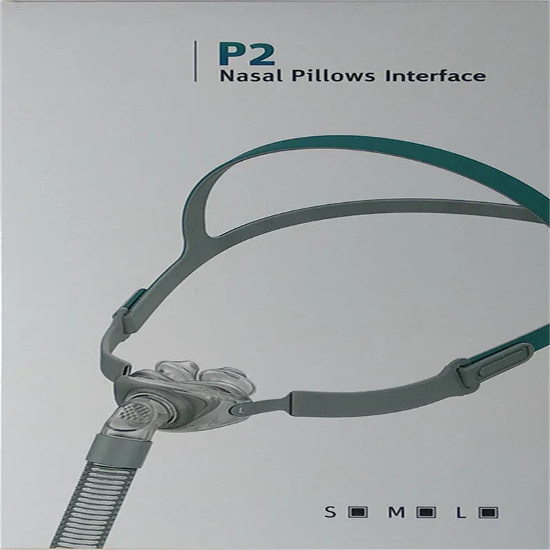 Ventilator nasal pillow mask with silicone cushion and adjustable headband components