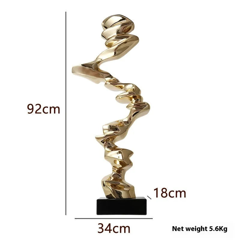 Abstract still life resin sculpture ornament in modern minimalist style for hallway and living room decoration
